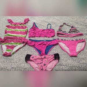 Girls Lot of 2-Piece Swimsuits Name Brands Size 14/16